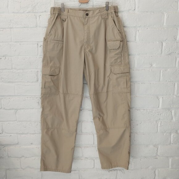 5.11 Tactical Cargo Pants Mens 36x32 Beige Khaki Utility Ripstop 74273 Workwear. - Picture 1 of 10